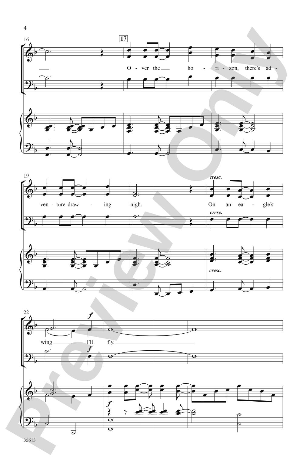 On an Eagle's Wing: SAB Choral Octavo