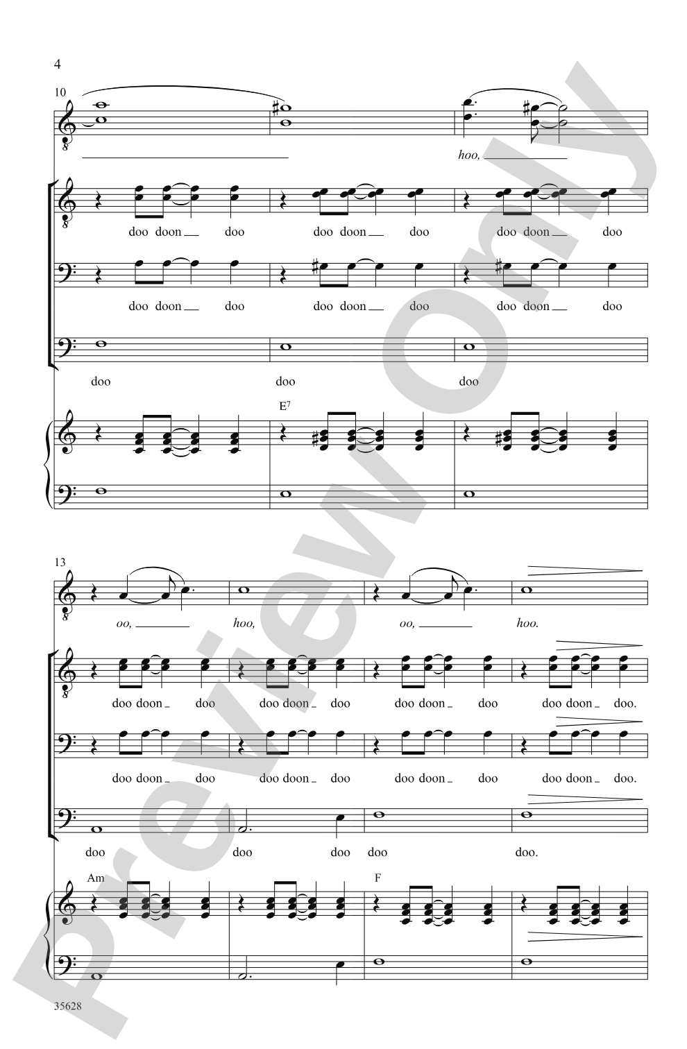 Over the Rainbow: TTBB, Opt. <I>a cappella</i> Choral Octavo