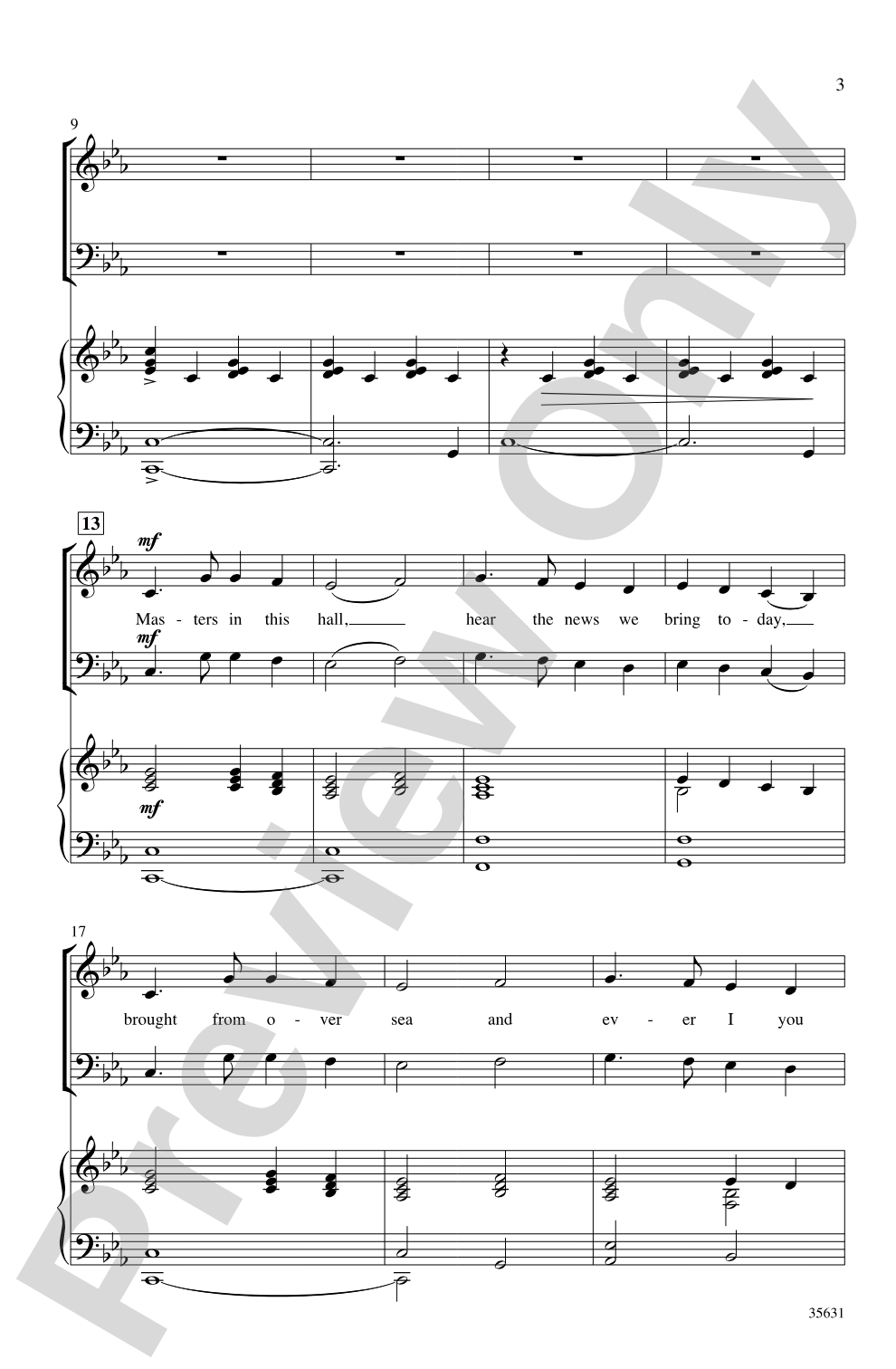 Masters in This Hall: SAB Choral Octavo