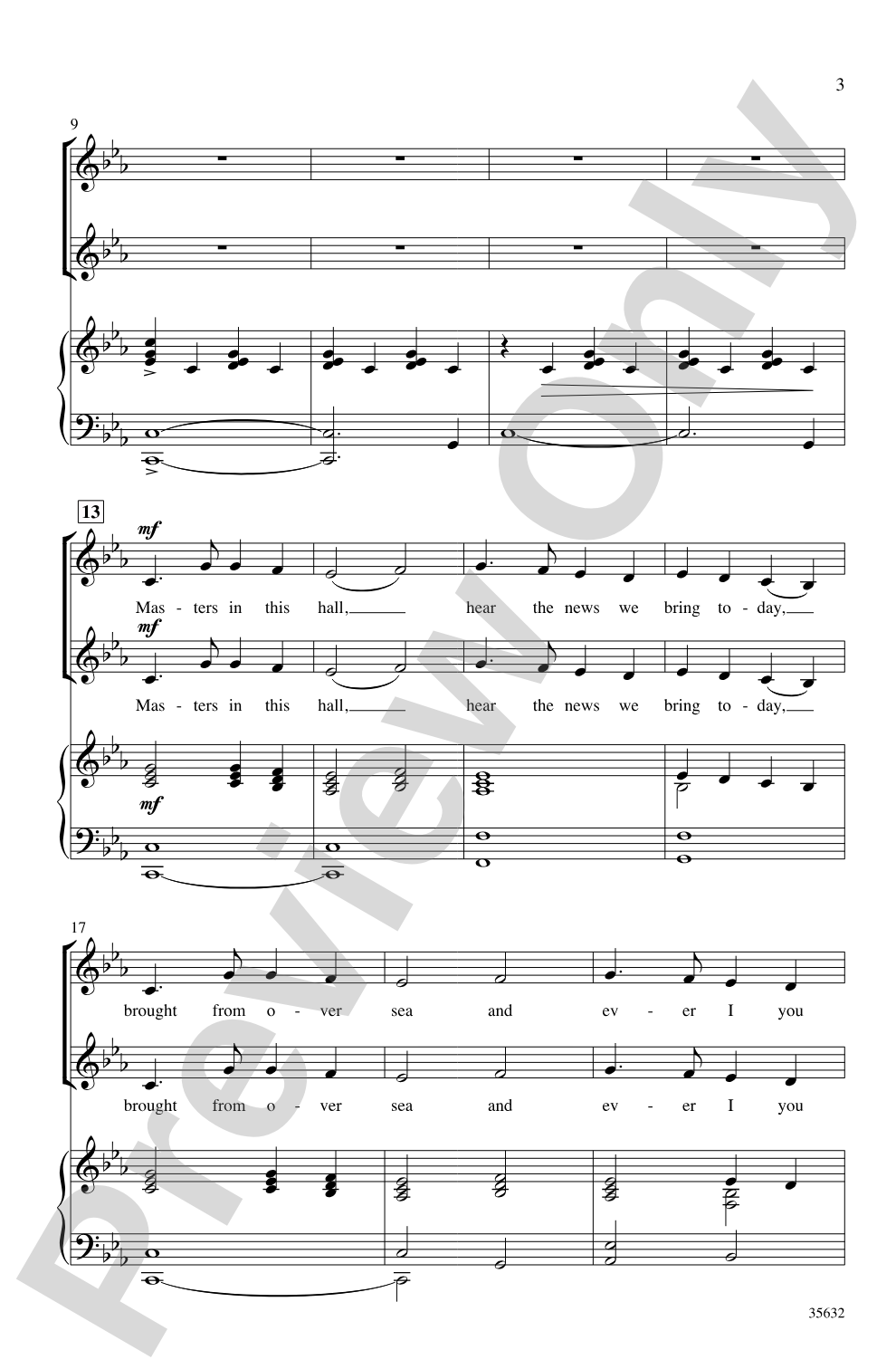 Masters in This Hall: SSA Choral Octavo