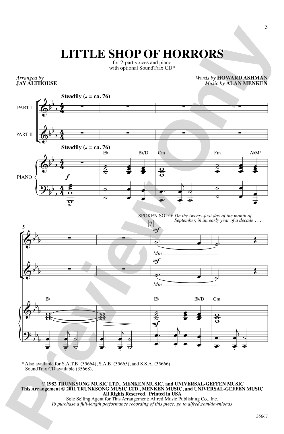Little Shop of Horrors: 2-Part Choral Octavo