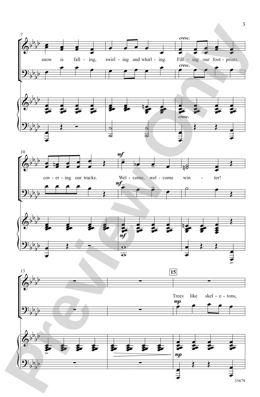 Welcome, Welcome Winter: SSAB Choral Octavo