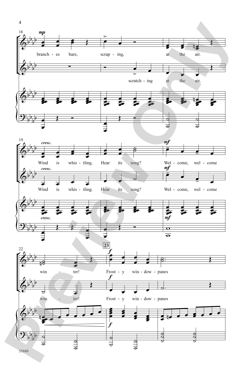 Welcome, Welcome Winter: SSA Choral Octavo