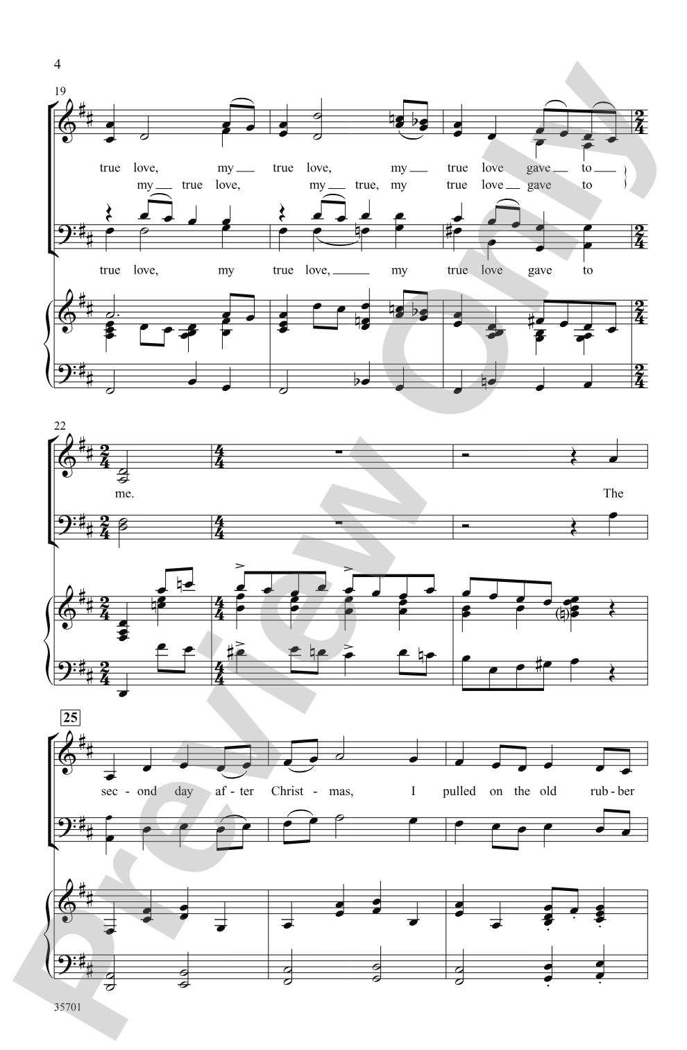 The Twelve Days After Christmas: SATB Choral Octavo