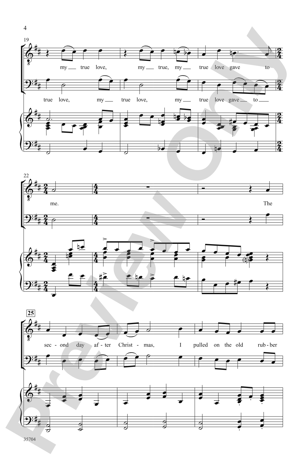 The Twelve Days After Christmas: TTB Choral Octavo