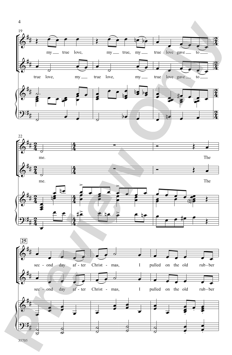 The Twelve Days After Christmas: 2-Part Choral Octavo