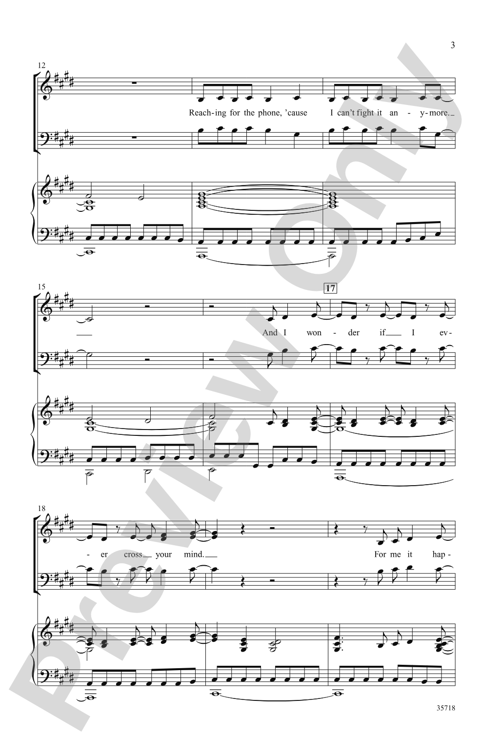 Need You Now: SAB Choral Octavo