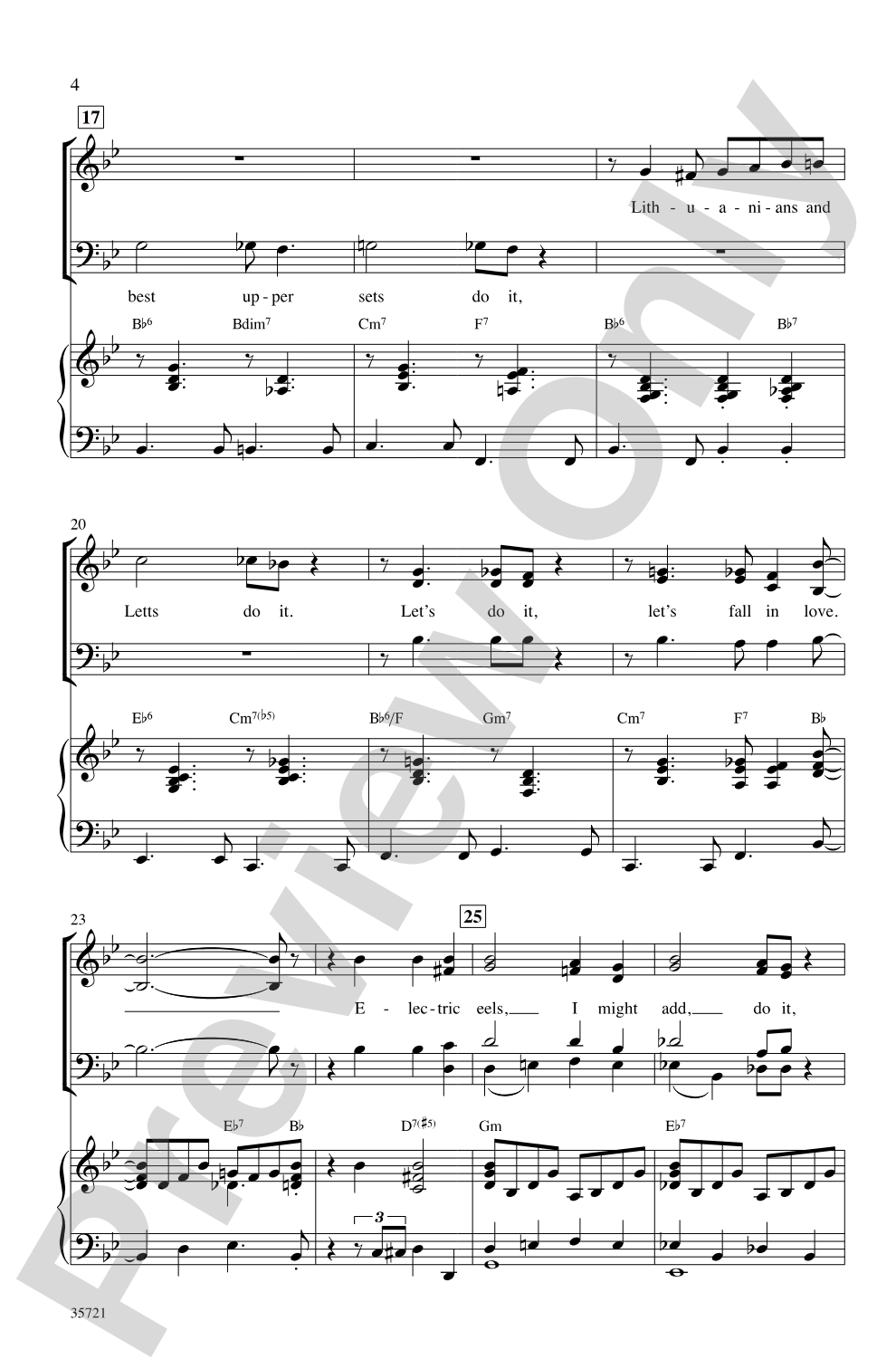 Let's Fall in Love: SATB Choral Octavo