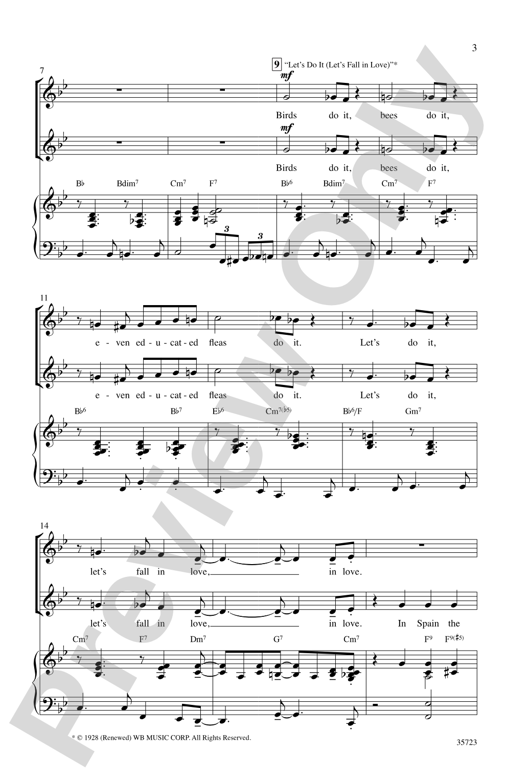 Let's Fall in Love: SSA Choral Octavo