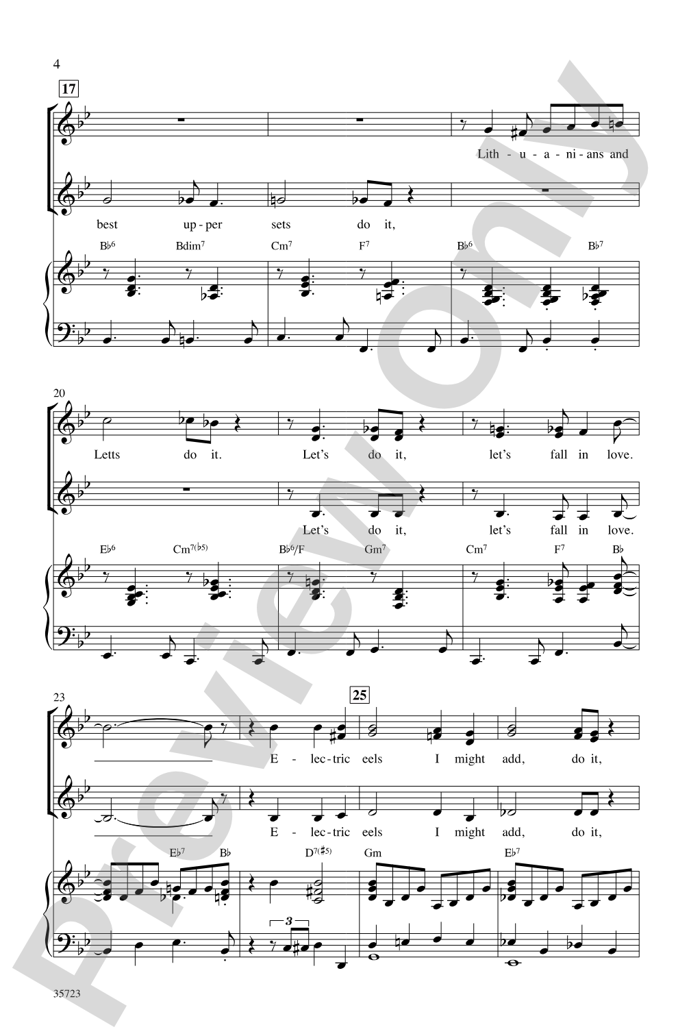 Let's Fall in Love: SSA Choral Octavo