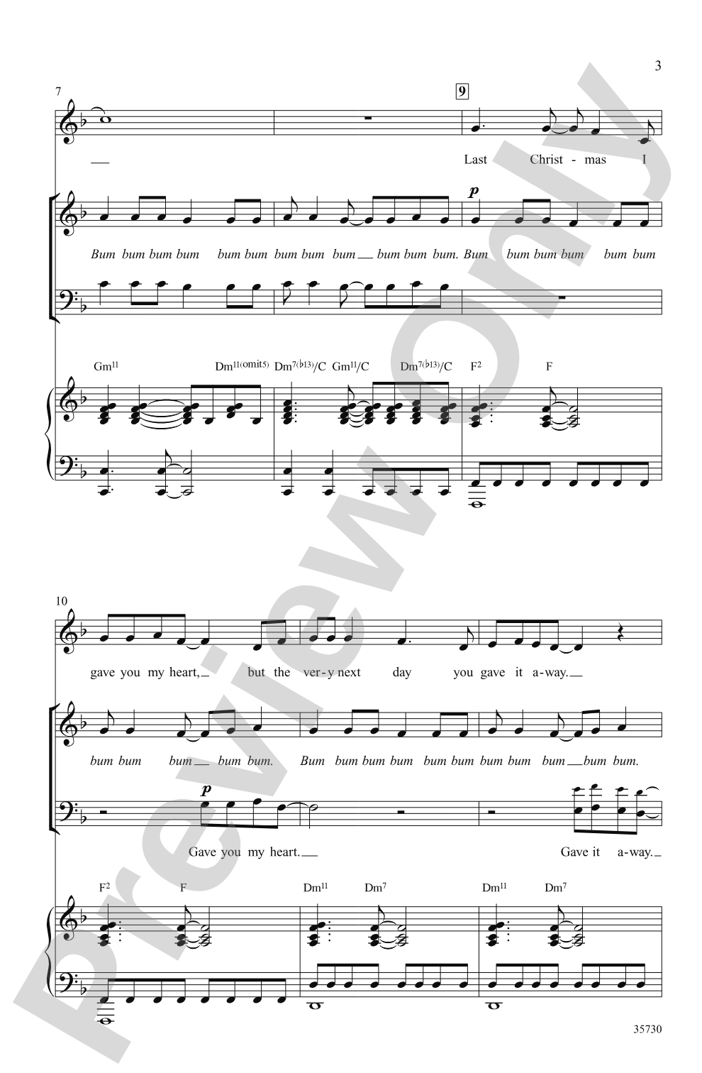 Last Christmas: SAB Choral Octavo