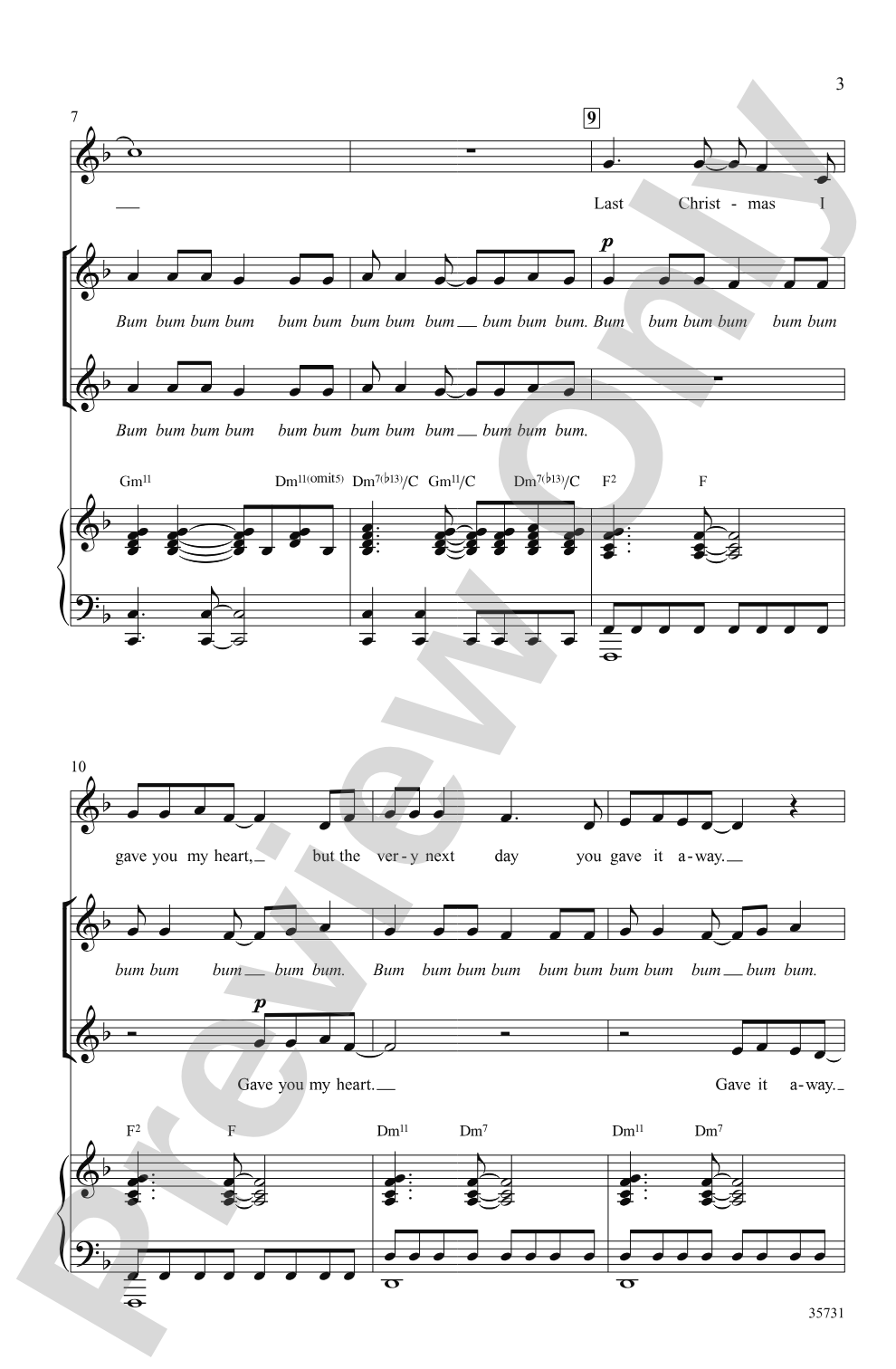 Last Christmas: SSA Choral Octavo