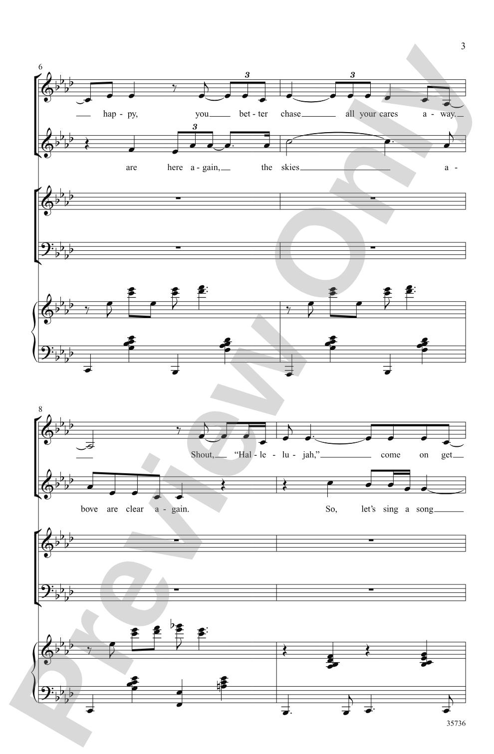 Happy Days Are Here Again / Get Happy: SAB Choral Octavo