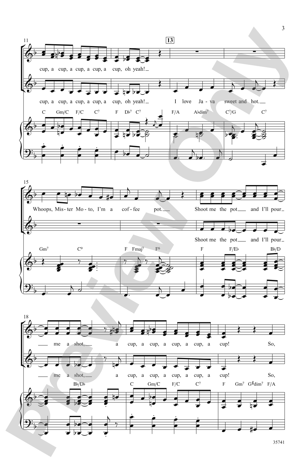 Java Jive: SSA Choral Octavo