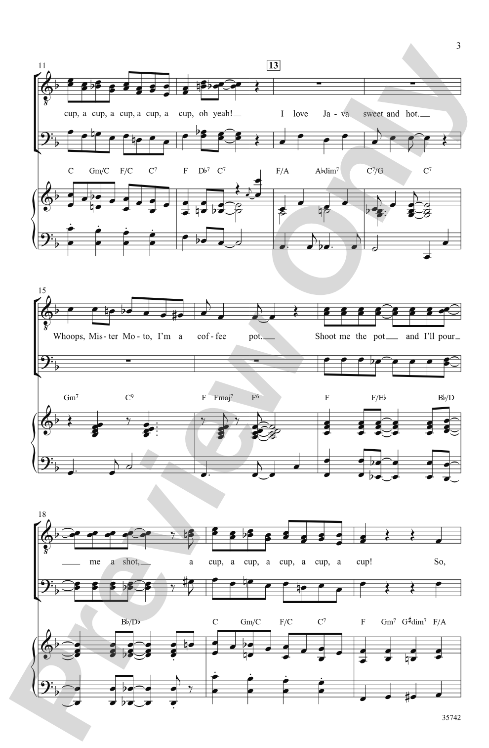 Java Jive: TTBB Choral Octavo