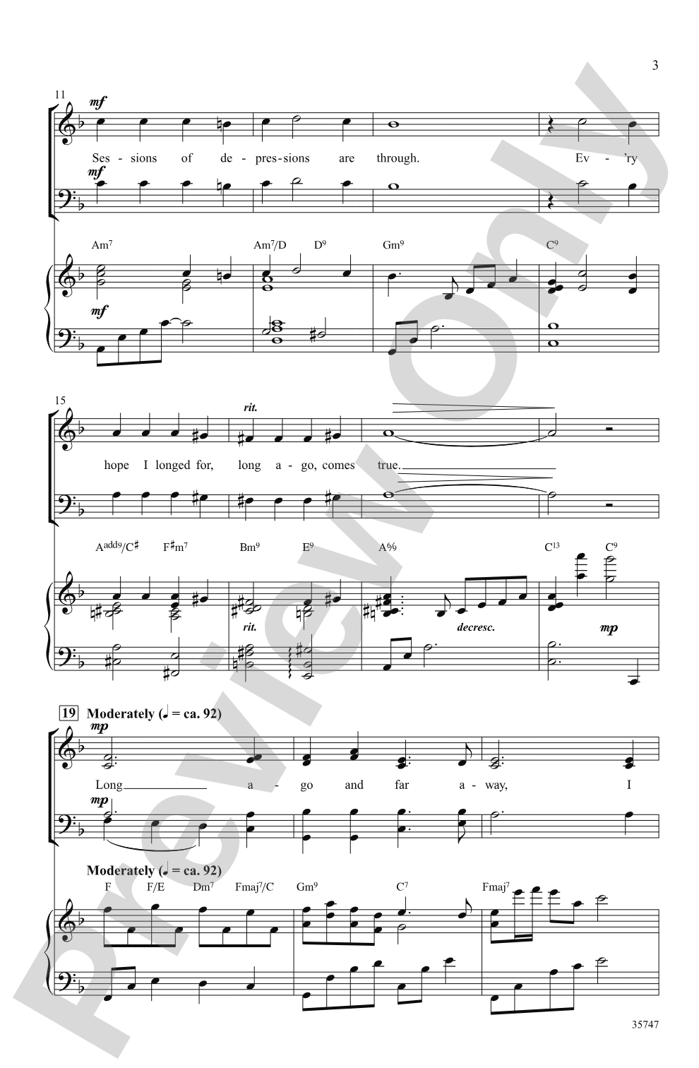 Long Ago and Far Away: SATB Choral Octavo