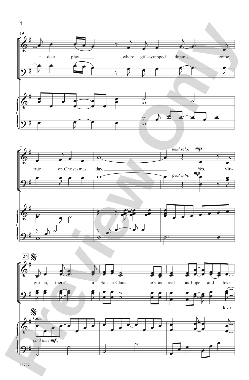 Yes, Virginia: SATB Choral Octavo