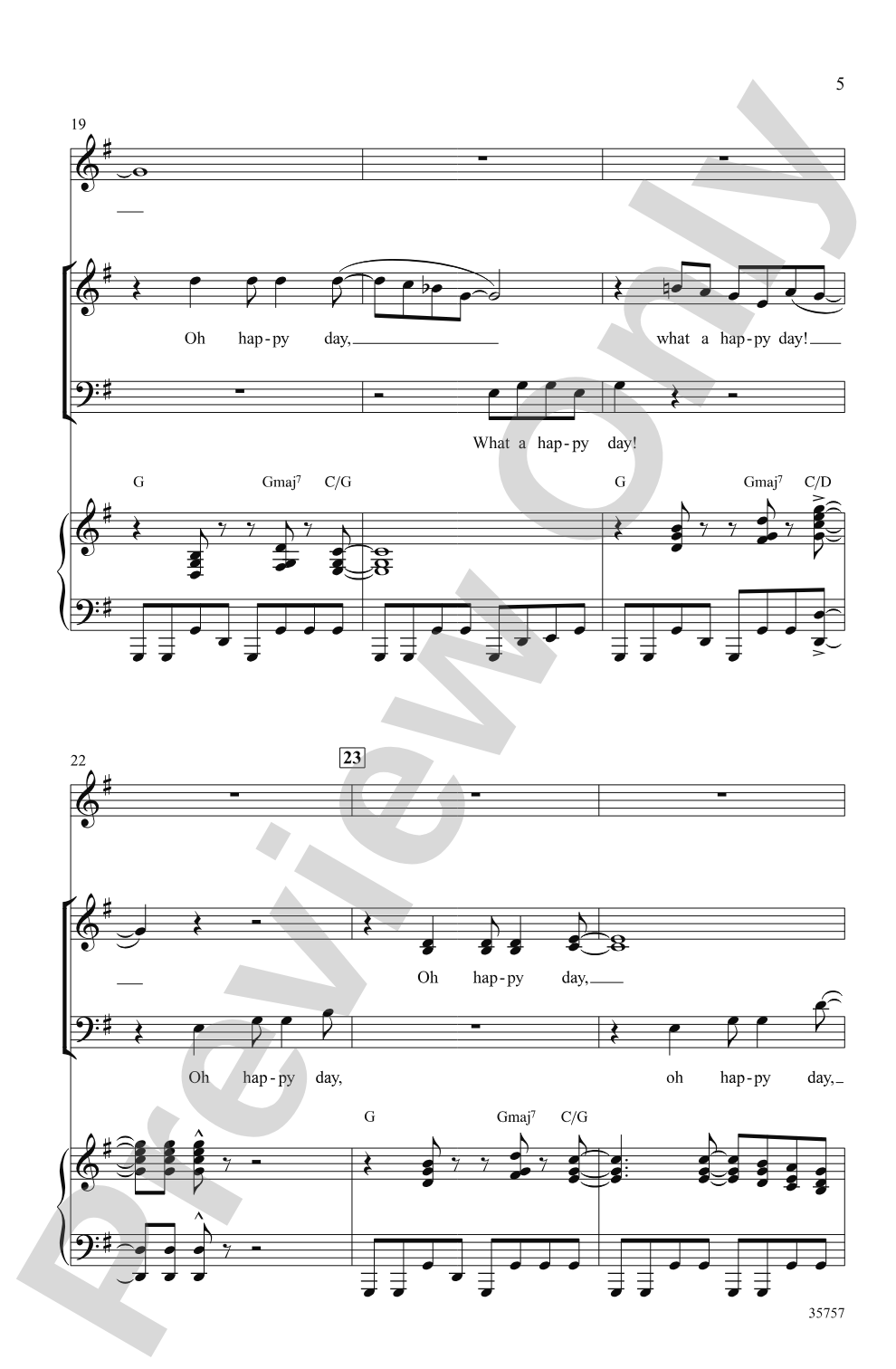 Oh Happy Day: SATB Choral Octavo