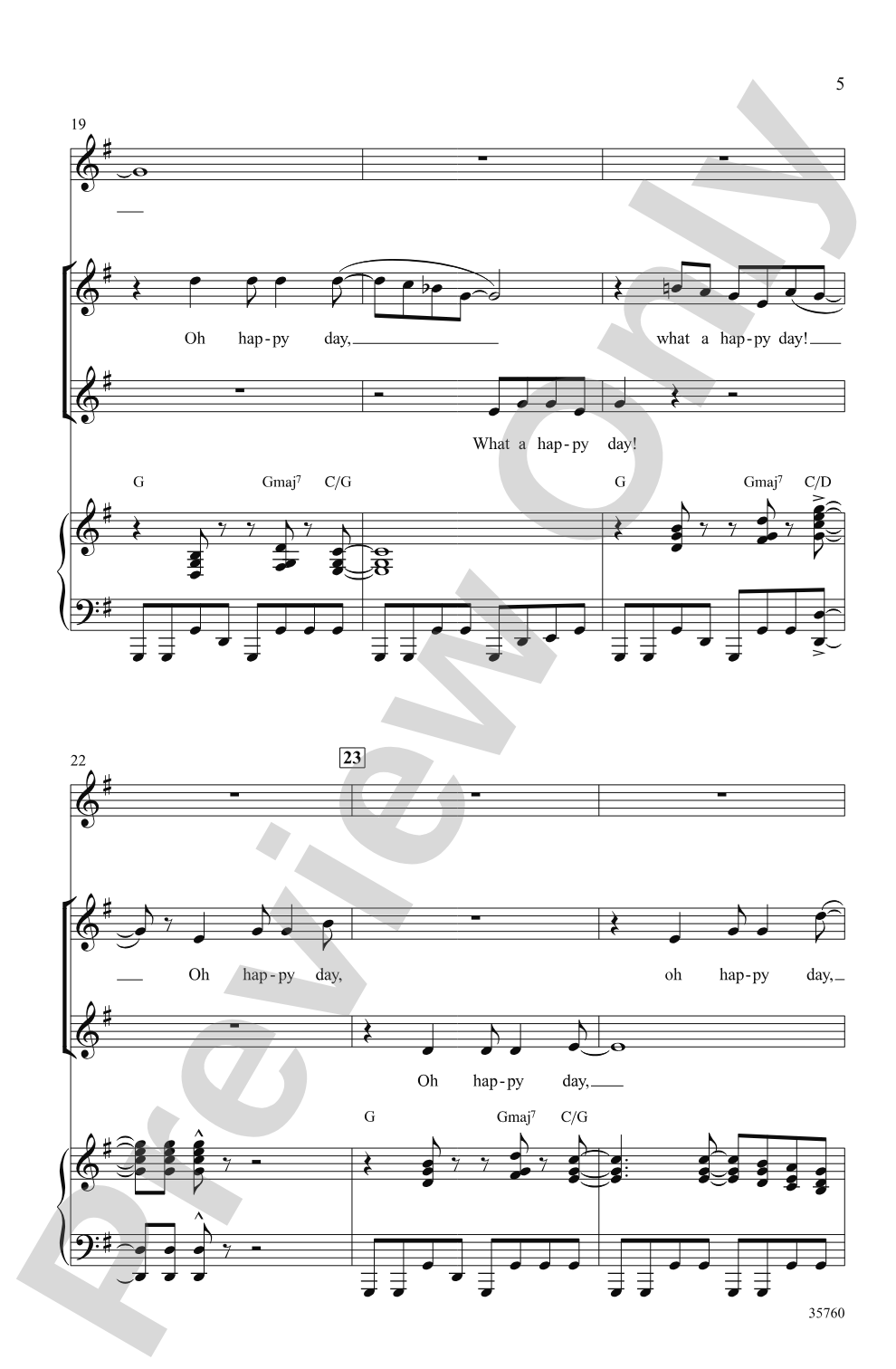 Oh Happy Day: 2-Part Choral Octavo