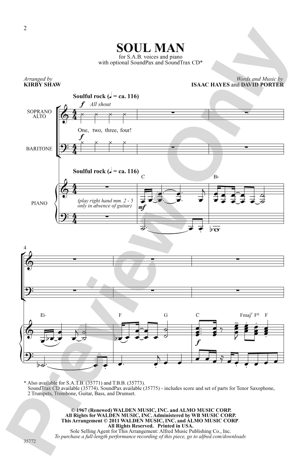 Soul Man: SAB Choral Octavo