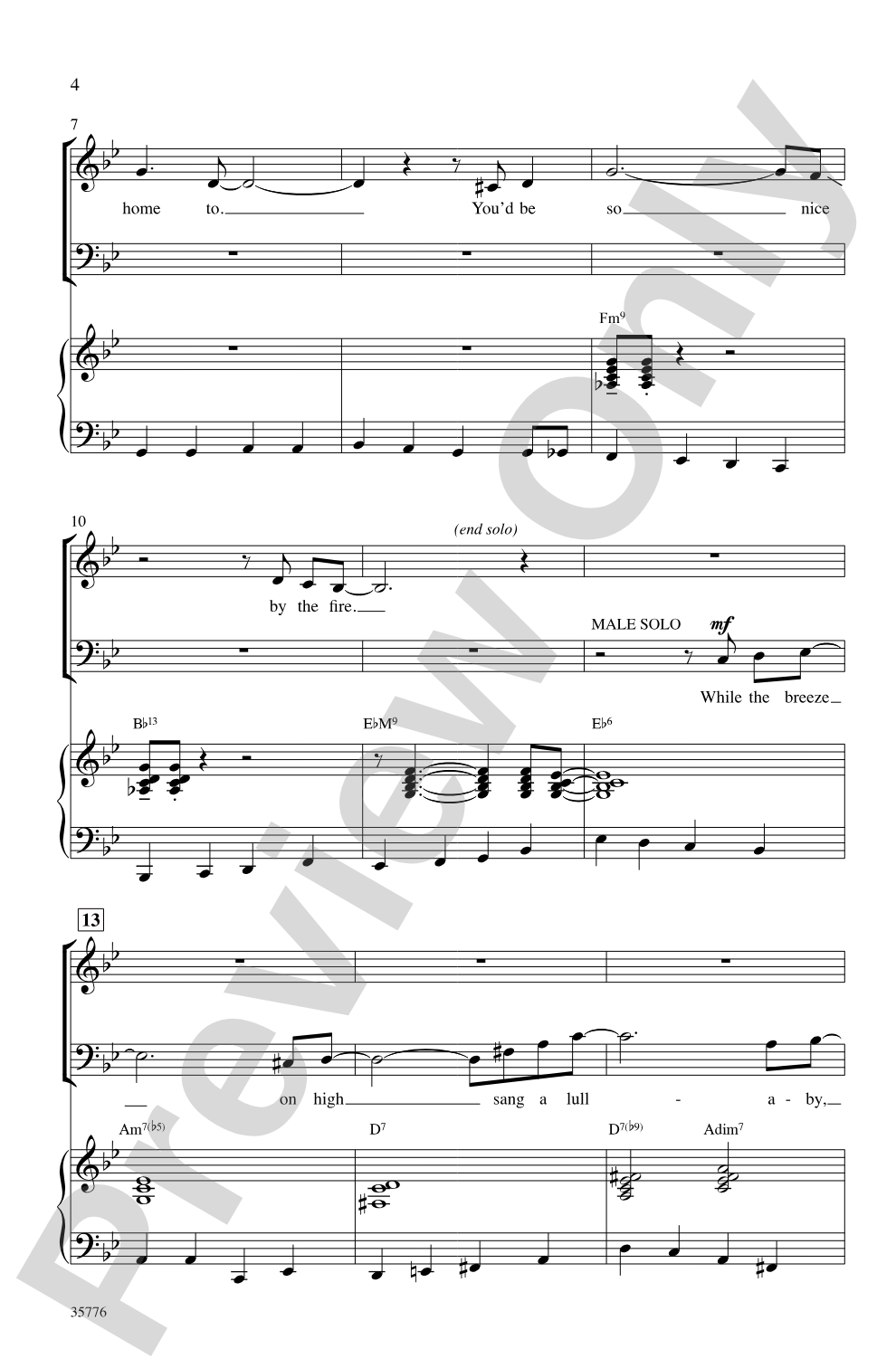 You'd Be So Nice to Come Home To: SATB Choral Octavo