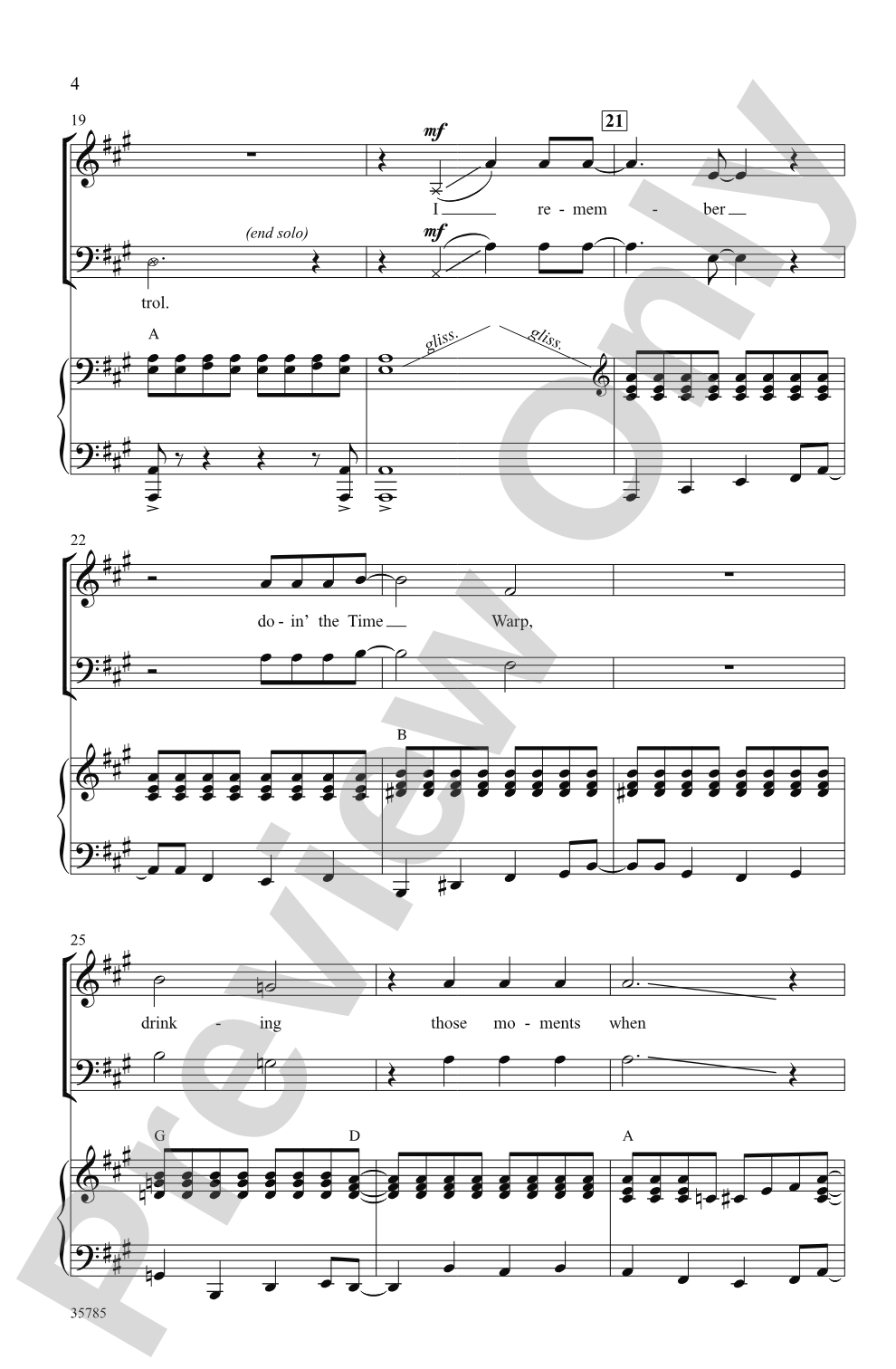 The Time Warp (from <i>The Rocky Horror Picture Show</i>): 3-Part Mixed Choral Octavo