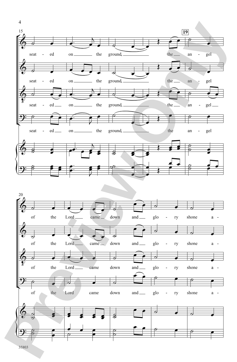 While Shepherds Watched Their Flocks: SATB, <i>a cappella</i> Choral Octavo