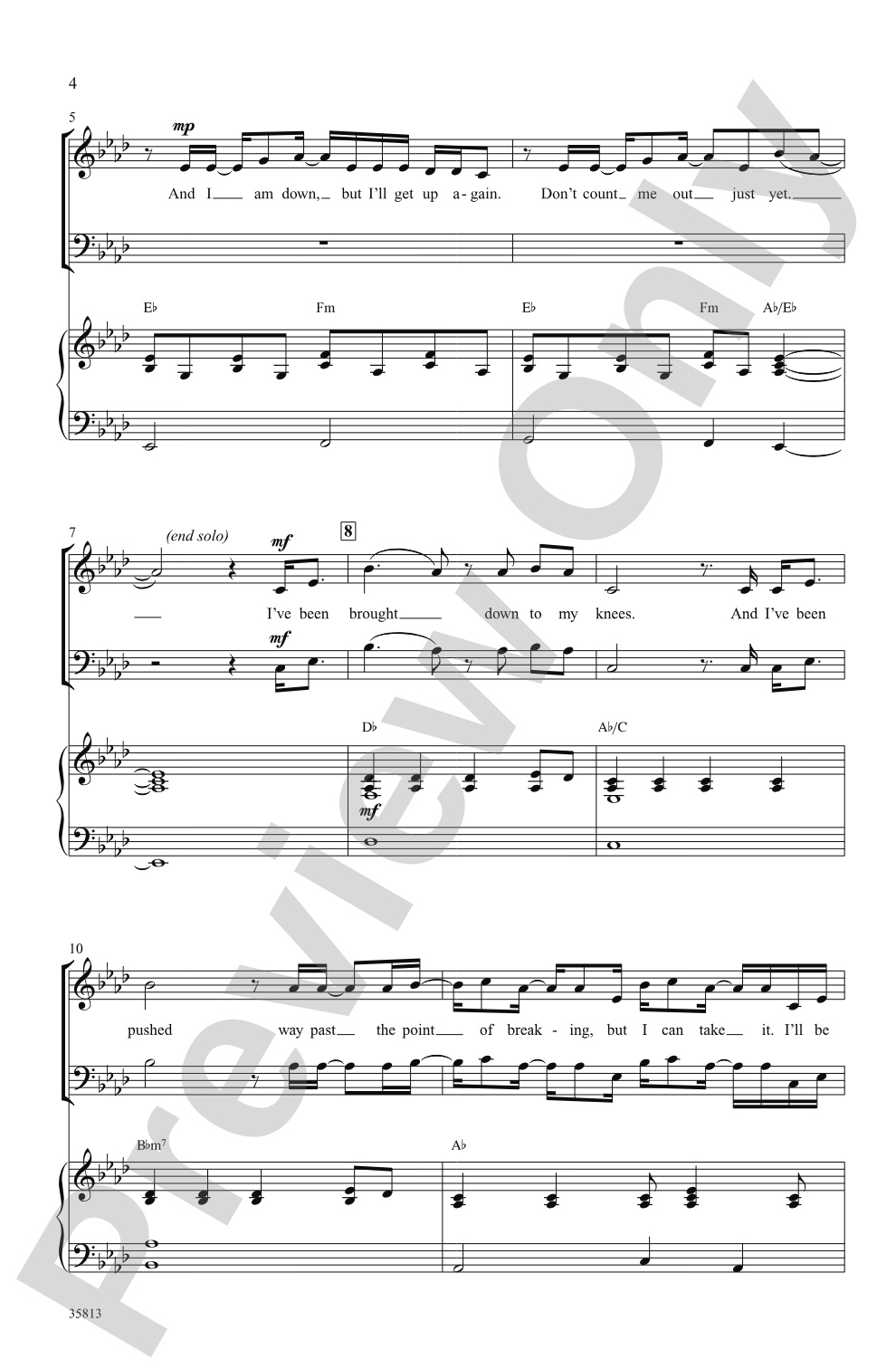 You Haven't Seen the Last of Me (from the motion picture <i>Burlesque</i>): SAB Choral Octavo