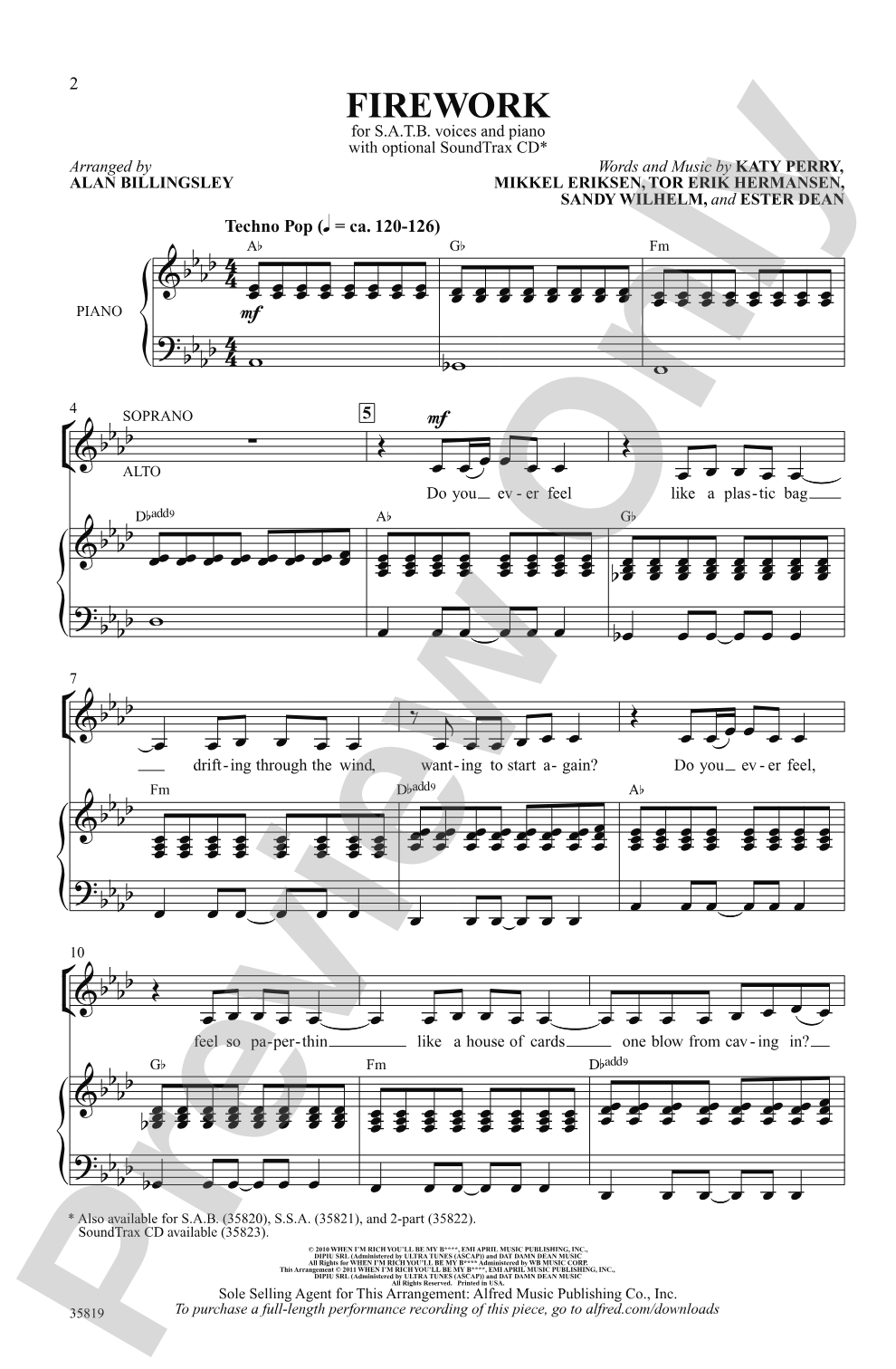 Firework: SATB Choral Octavo
