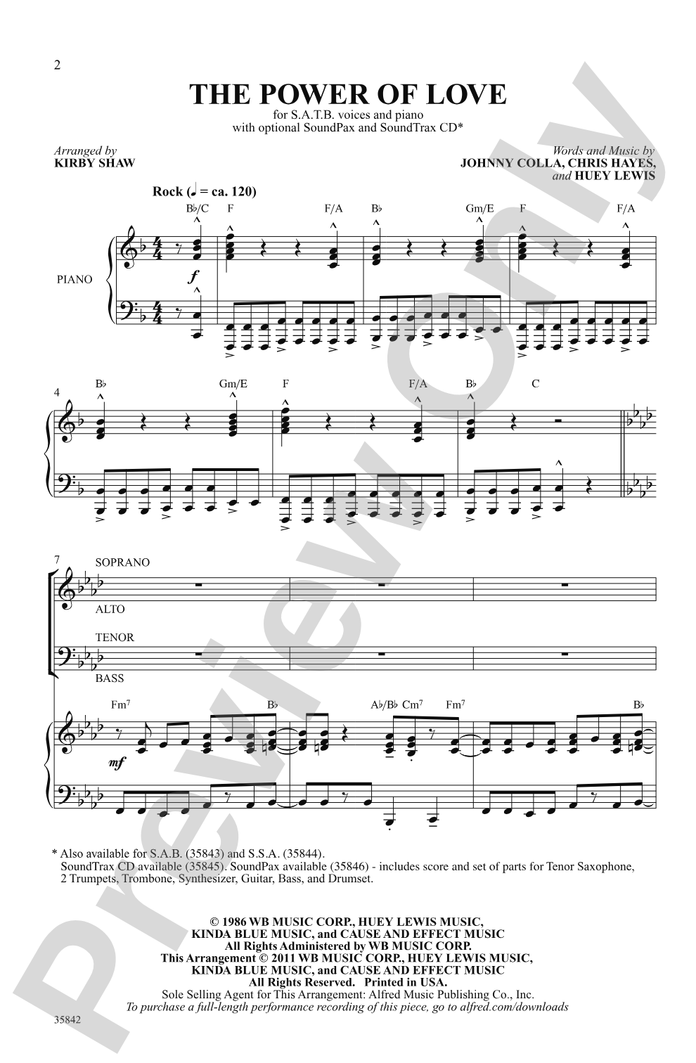 The Power of Love: SATB Choral Octavo