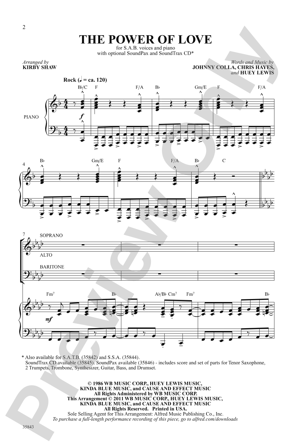 The Power of Love: SAB Choral Octavo