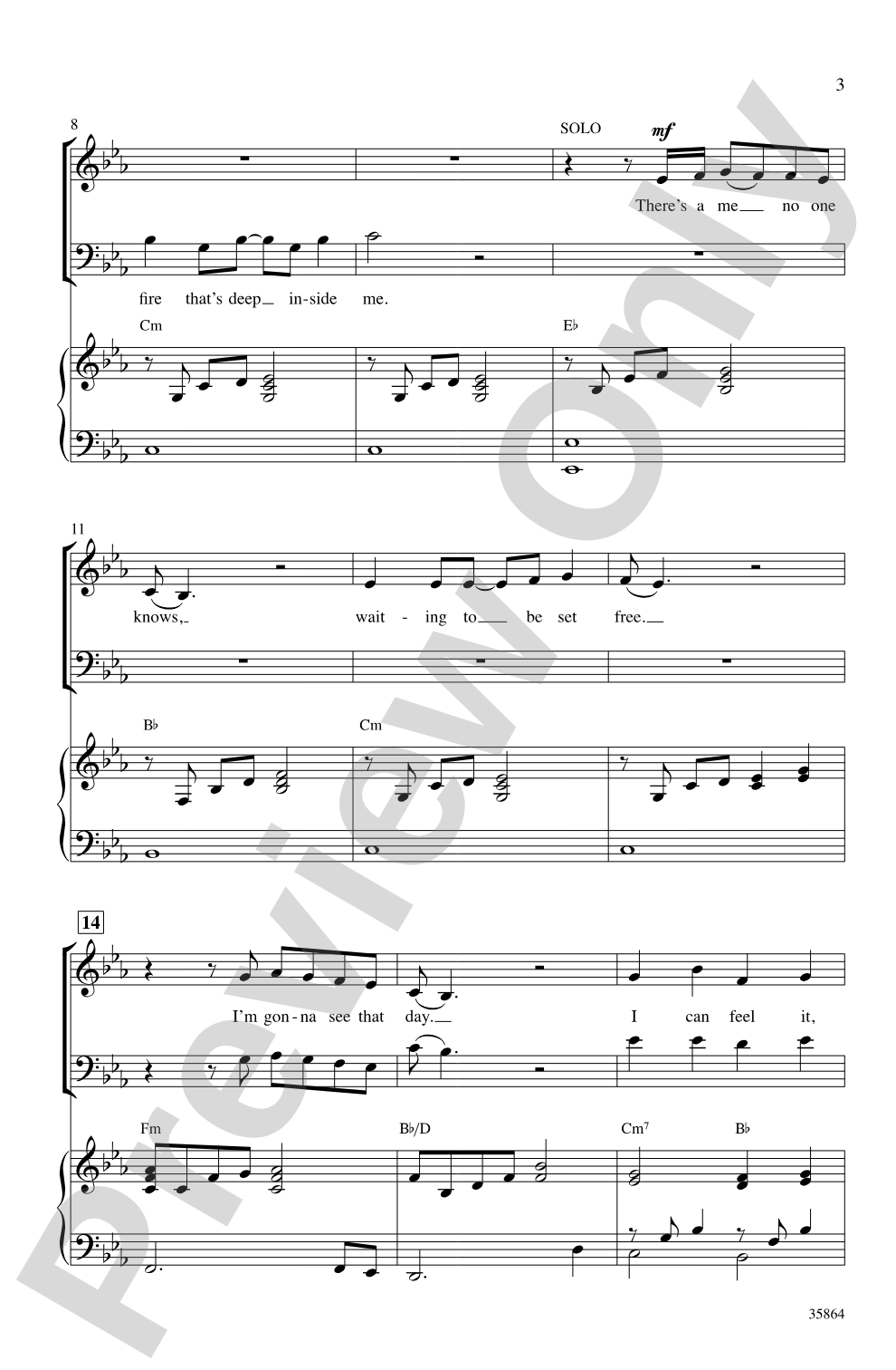 Born to Be Somebody (from <i>Never Say Never</i>): SAB Choral Octavo