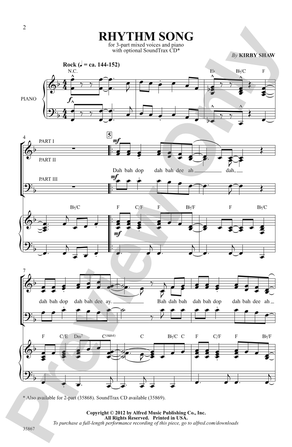 Rhythm Song: 3-Part Mixed Choral Octavo