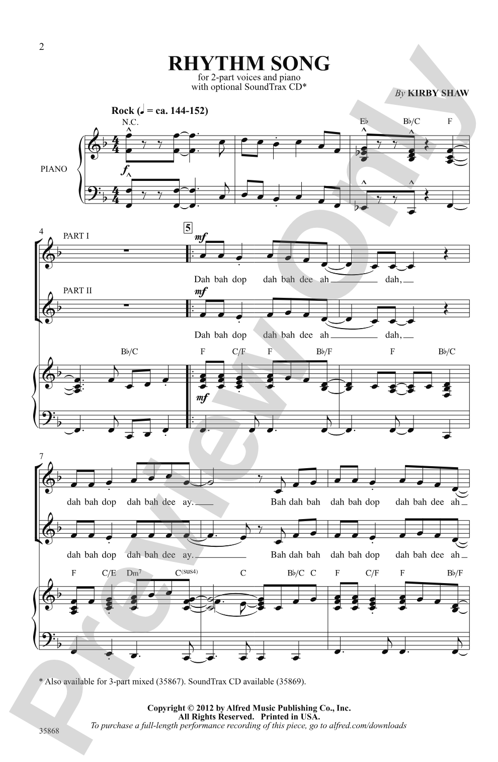 Rhythm Song: 2-Part Choral Octavo