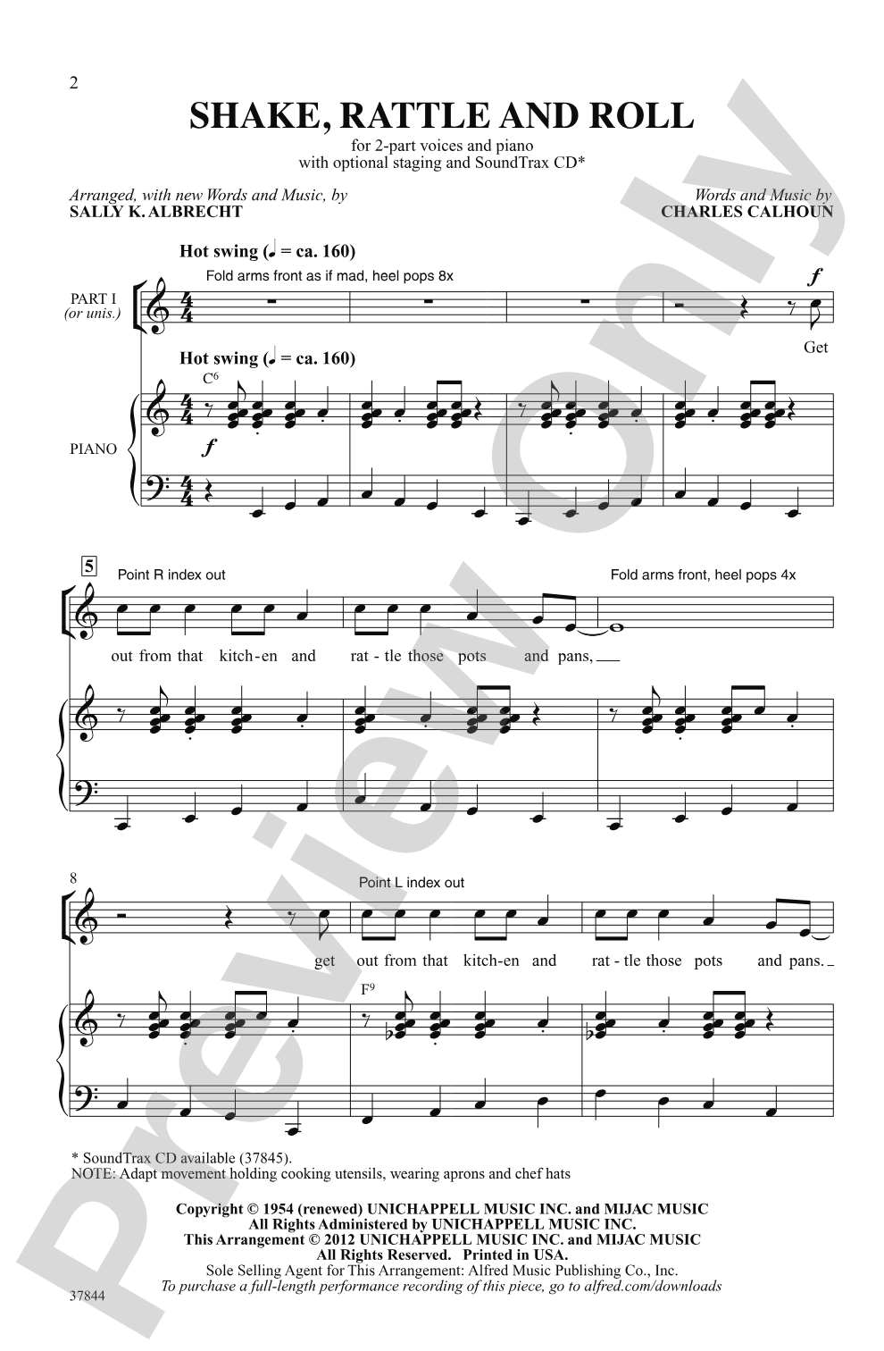 Shake, Rattle and Roll: 2-Part Choral Octavo