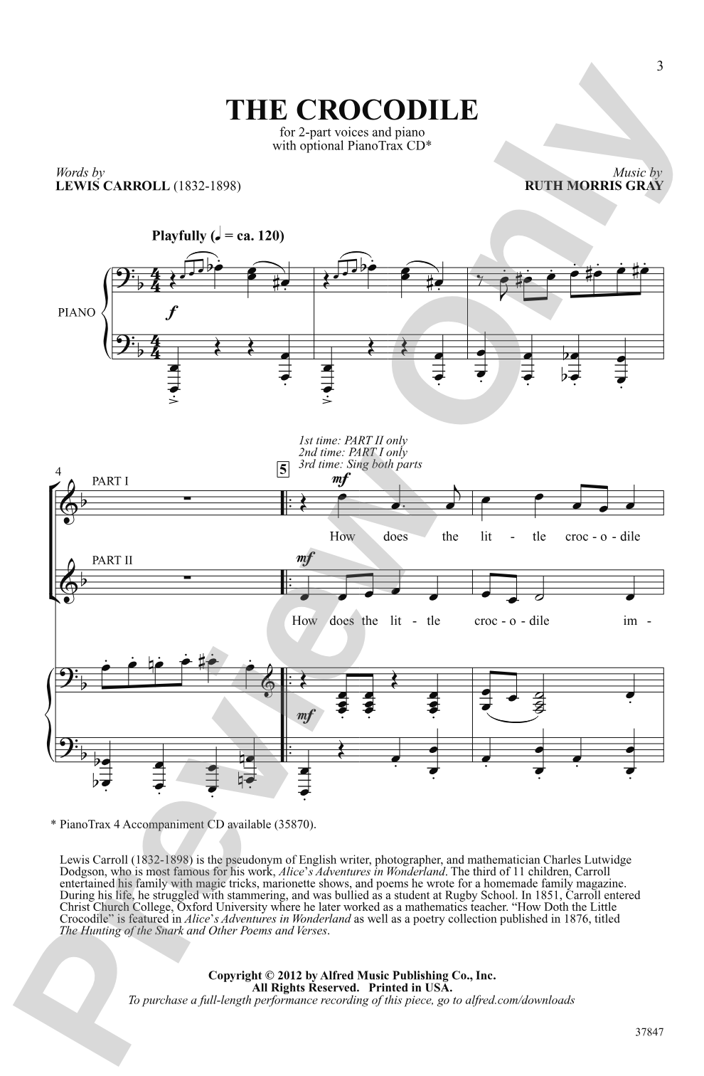 The Crocodile: 2-Part Choral Octavo