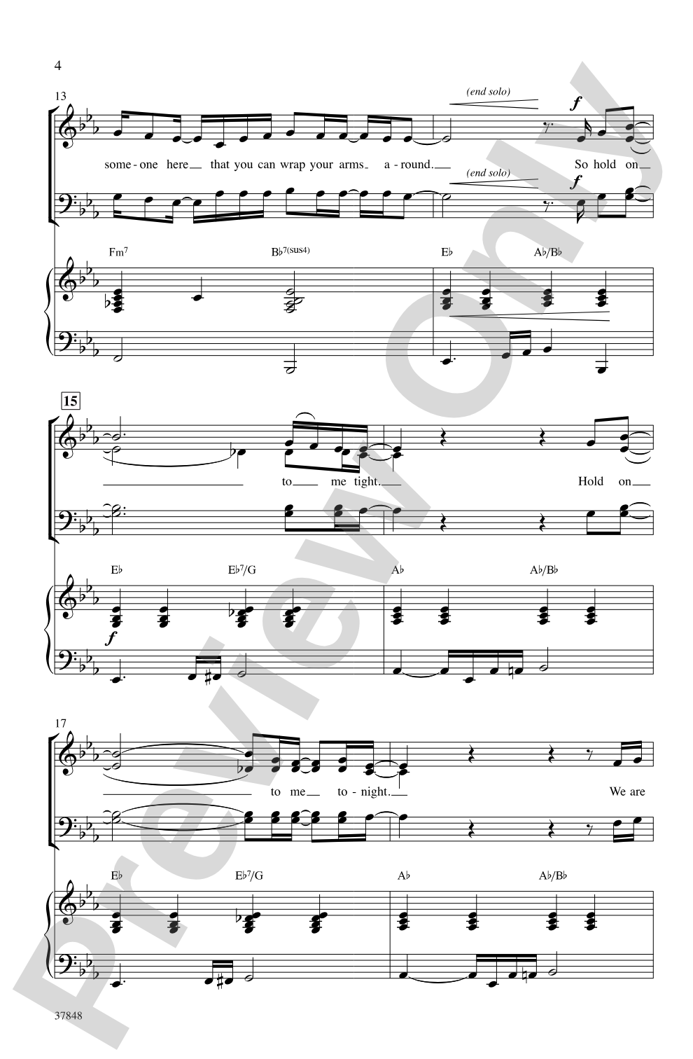 Hold On: SATB Choral Octavo