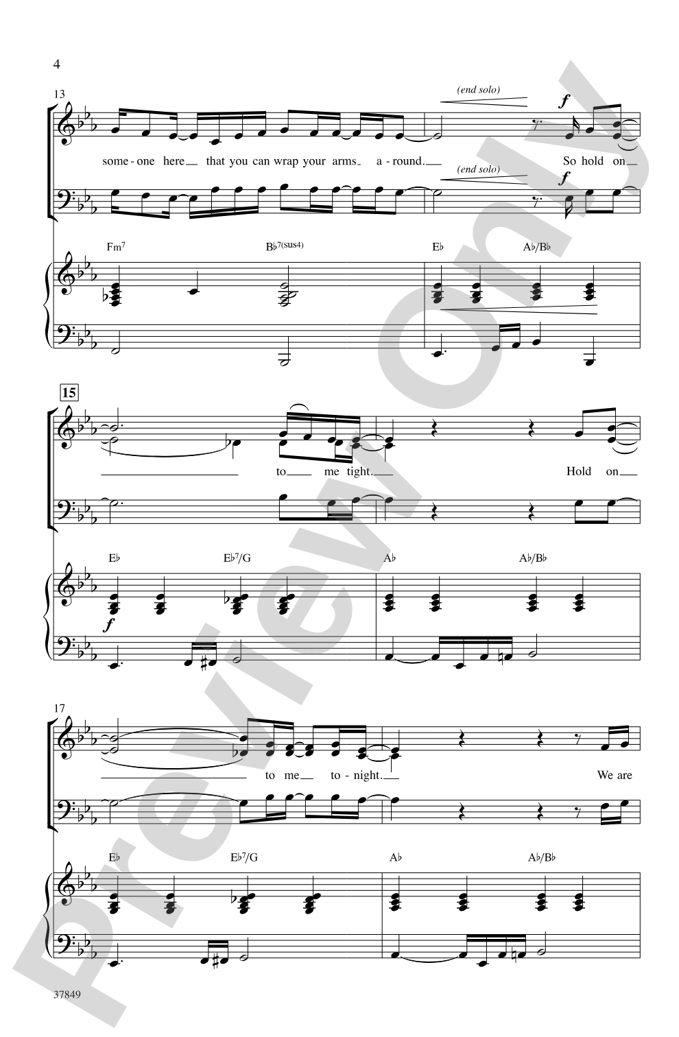 Hold On: SAB Choral Octavo