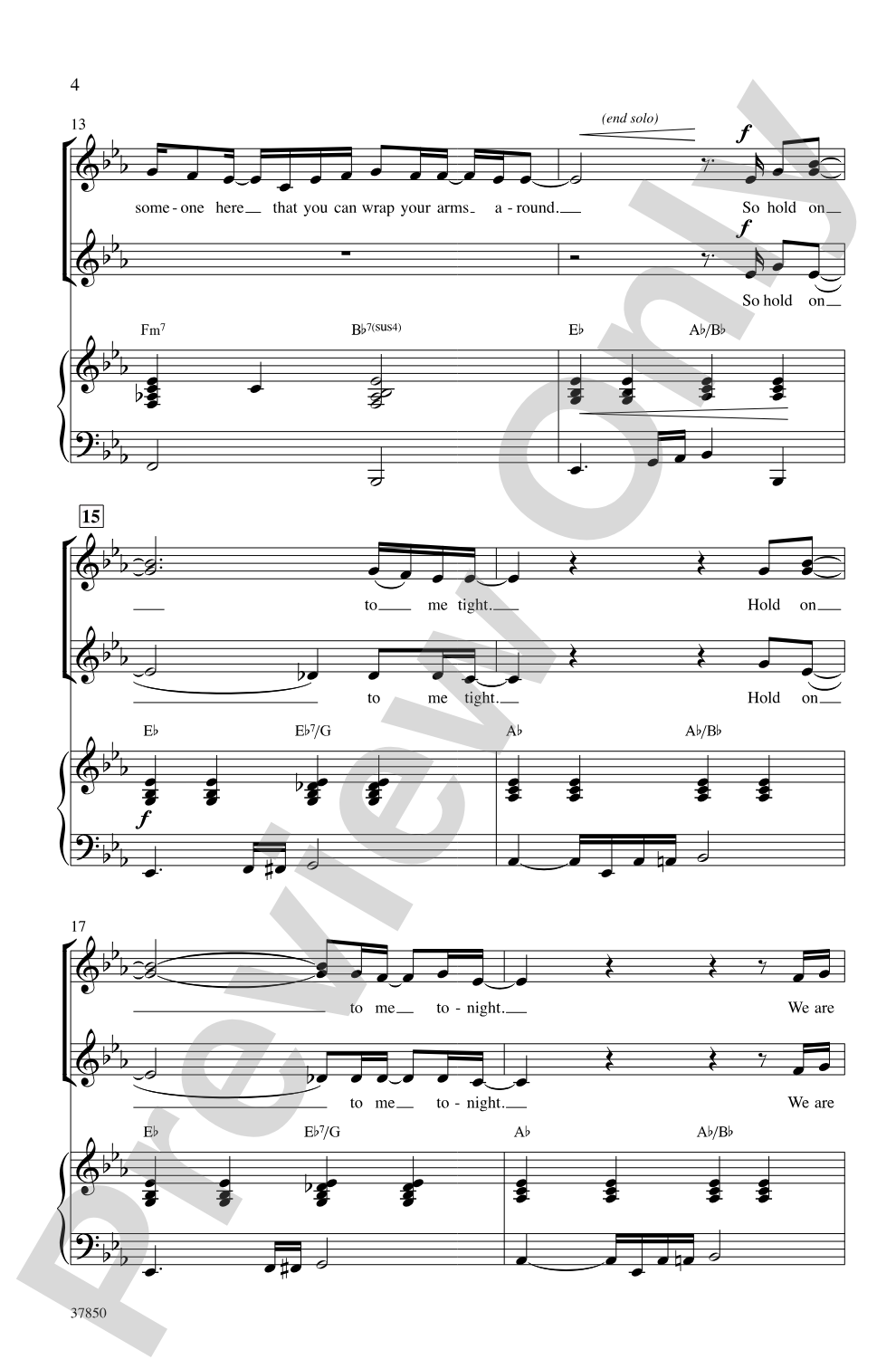 Hold On: SSA Choral Octavo