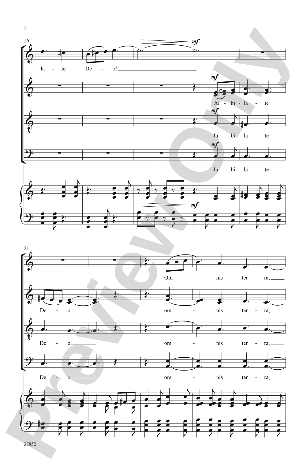 Jubilate Deo: SATB divisi Choral Octavo
