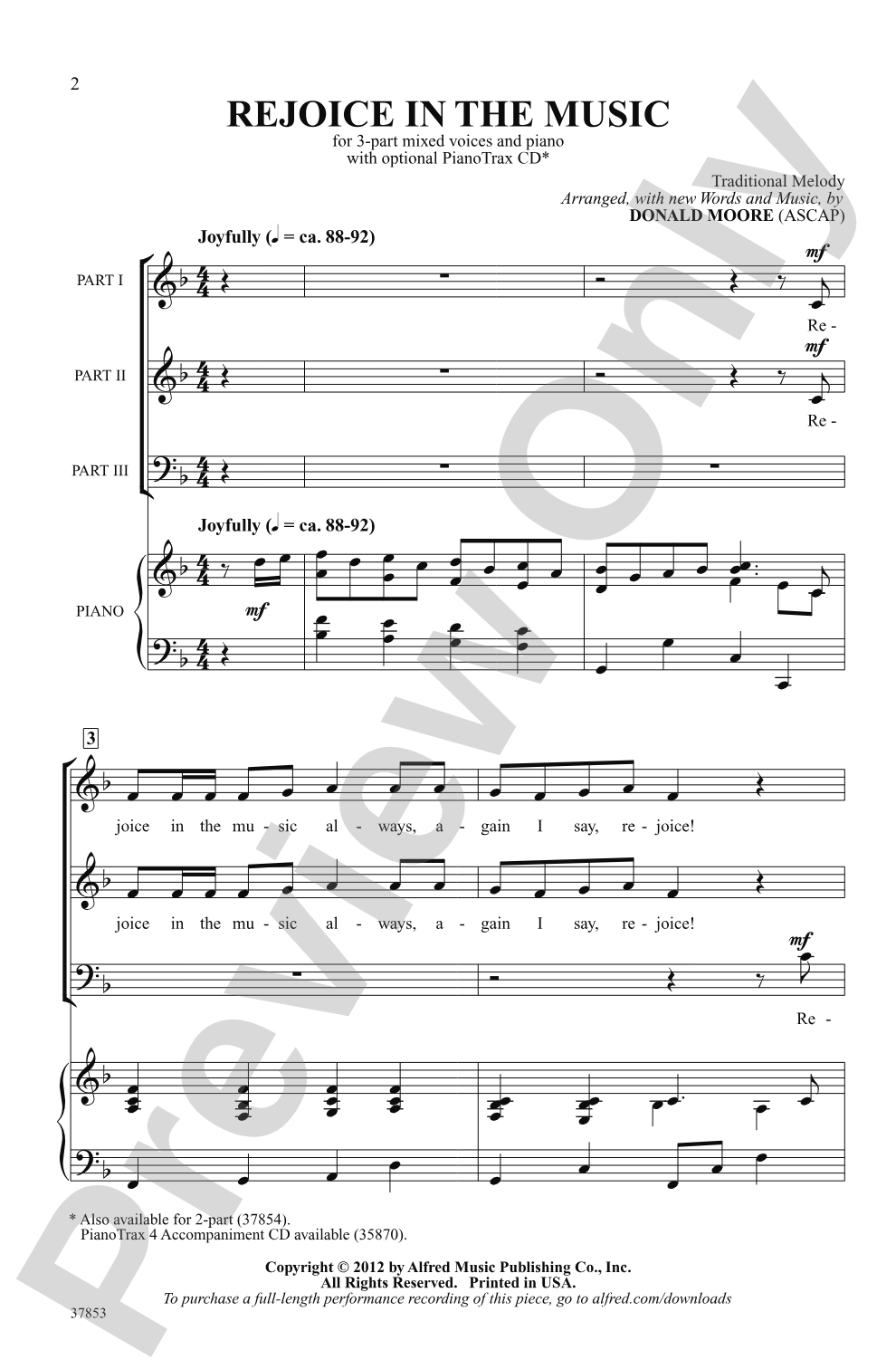 Rejoice in the Music: 3-Part Mixed Choral Octavo