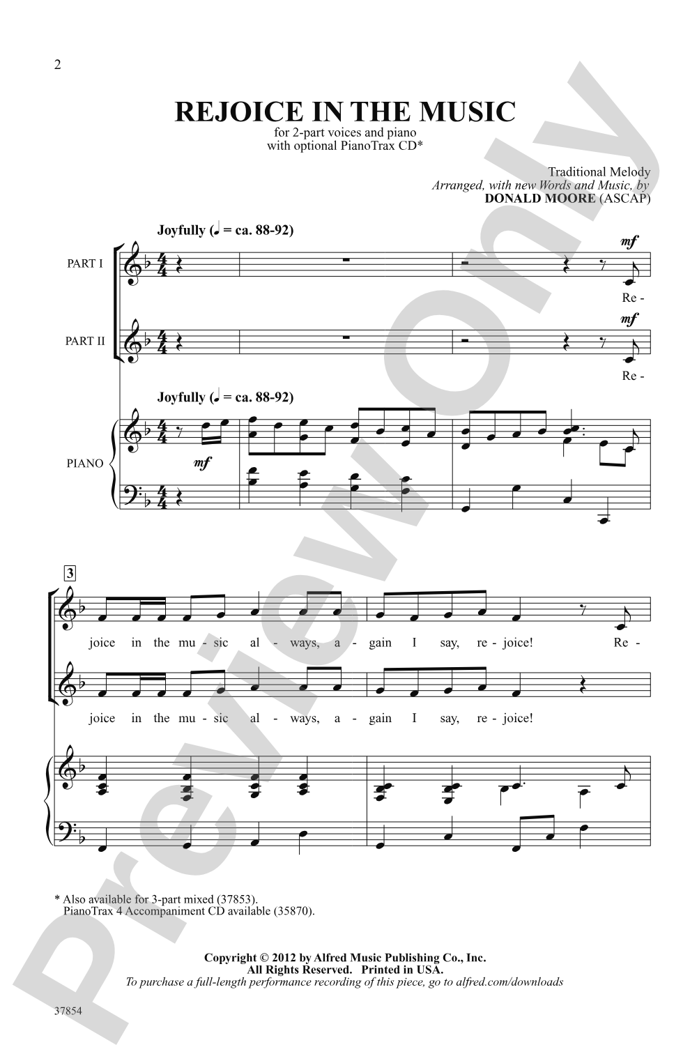 Rejoice in the Music: 2-Part Choral Octavo