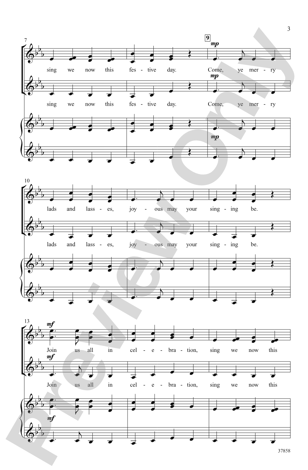 A Festive Madrigal: SSA, <i>a cappella</i> Choral Octavo