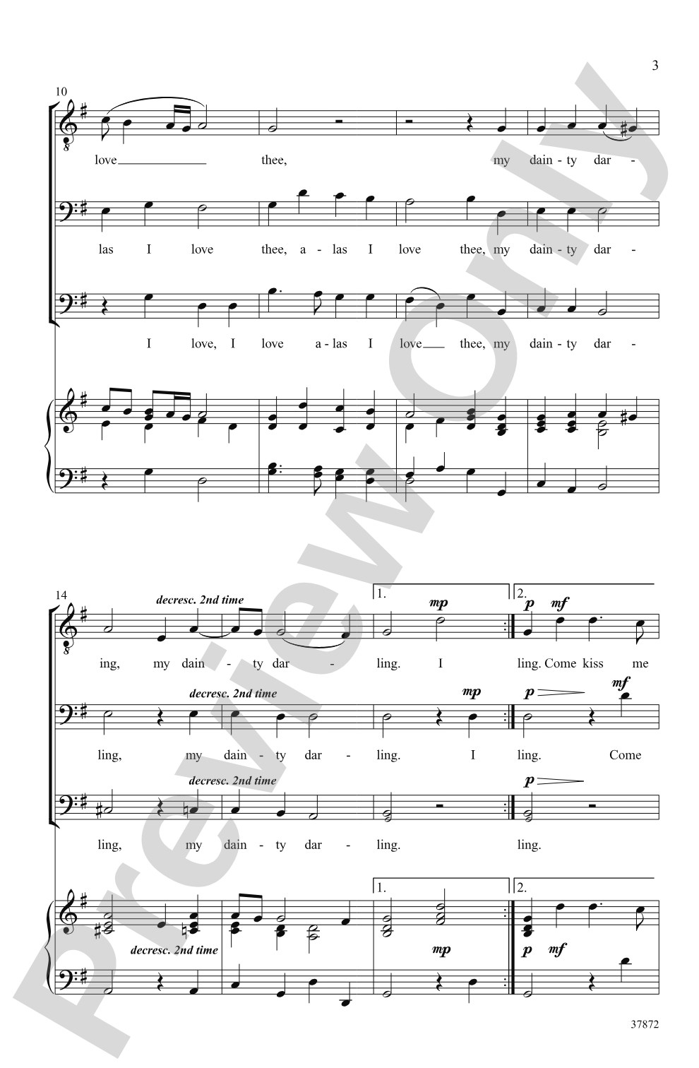 Two Morley Madrigals for Men: TBB, Opt. <i>a cappella</i> Choral Octavo