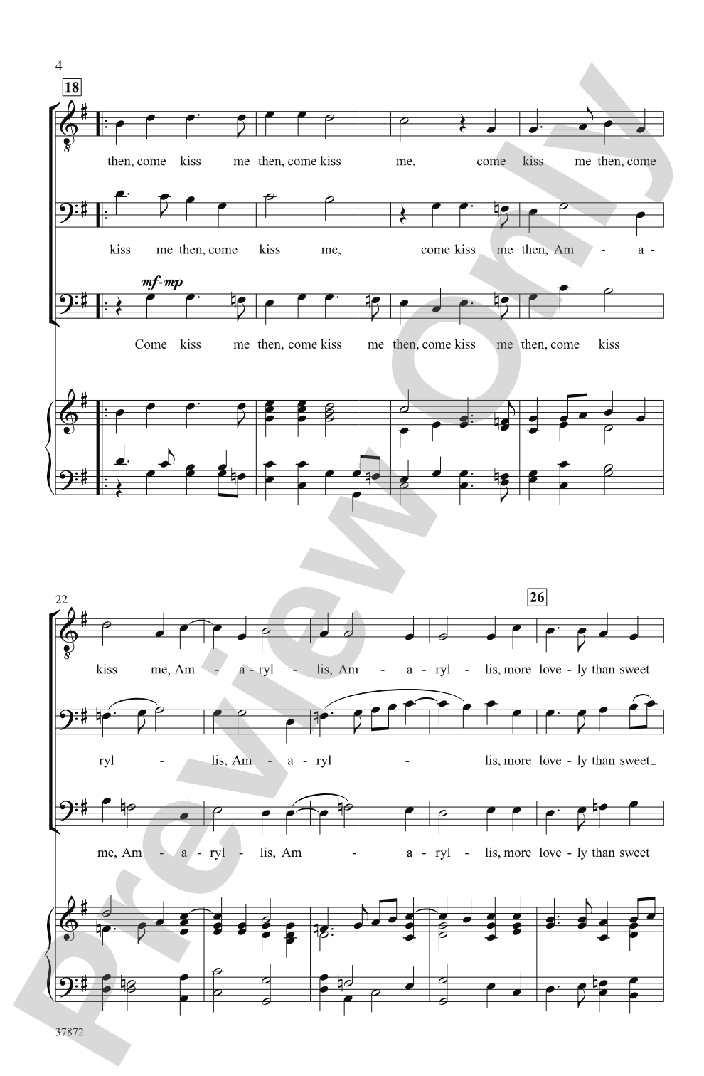 Two Morley Madrigals for Men: TBB, Opt. <i>a cappella</i> Choral Octavo
