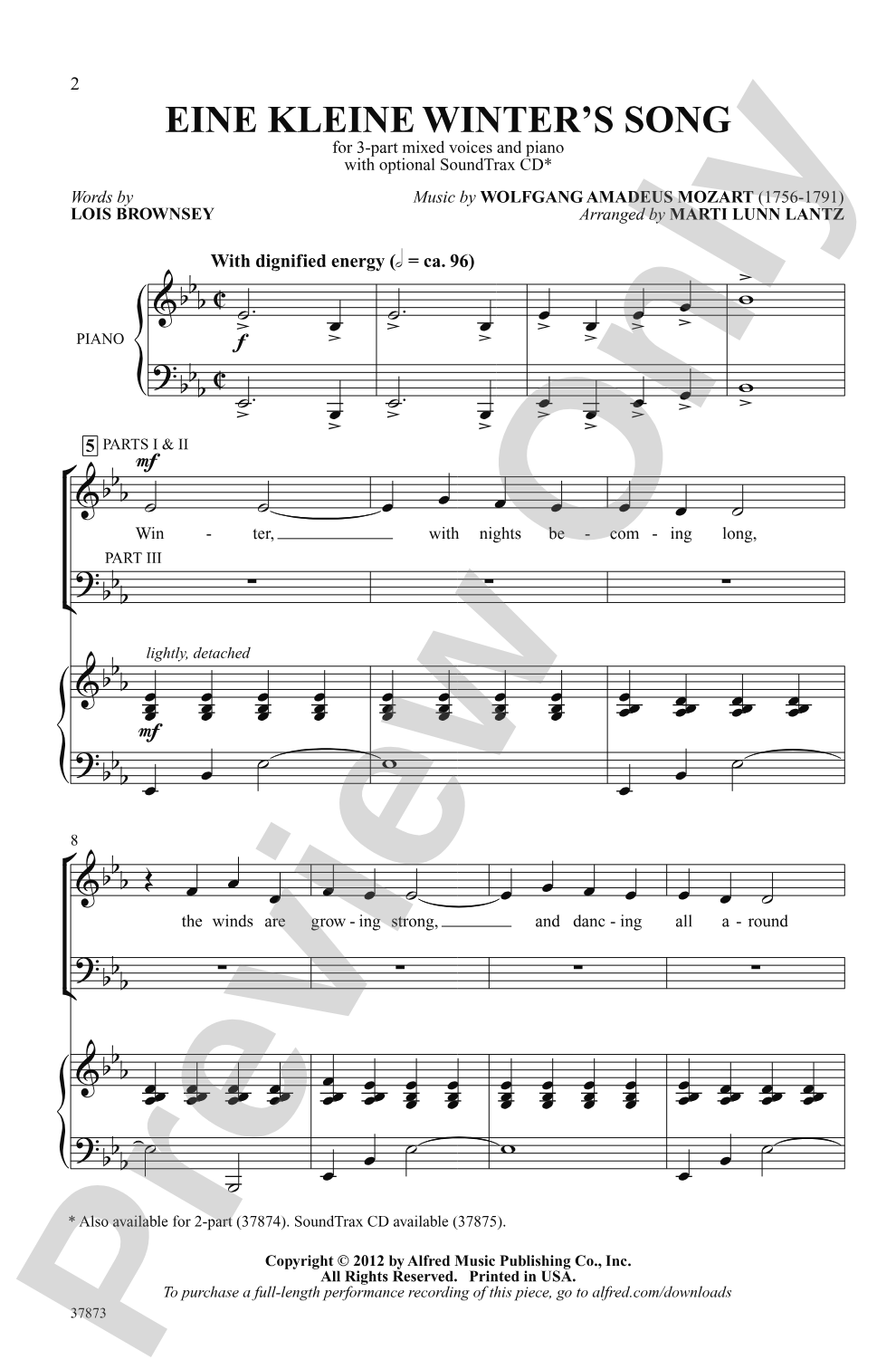 Eine Kleine Winter's Song: 3-Part Mixed Choral Octavo