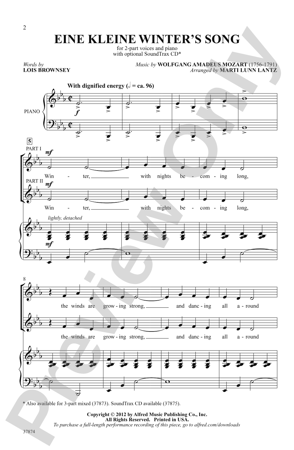 Eine Kleine Winter's Song: 2-Part Choral Octavo