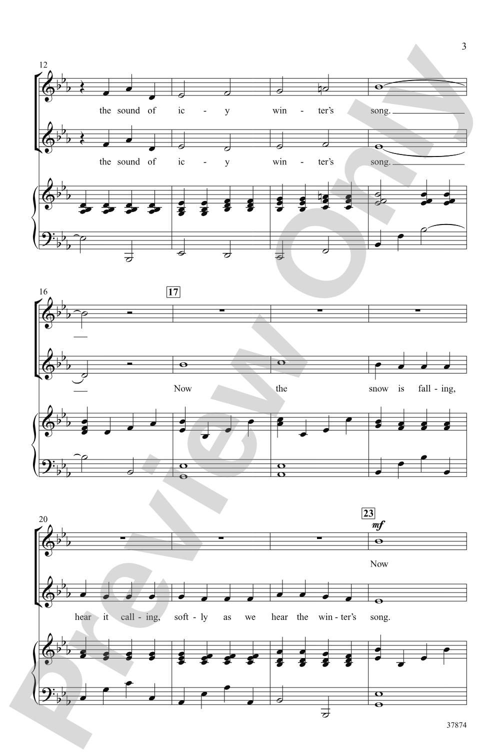 Eine Kleine Winter's Song: 2-Part Choral Octavo