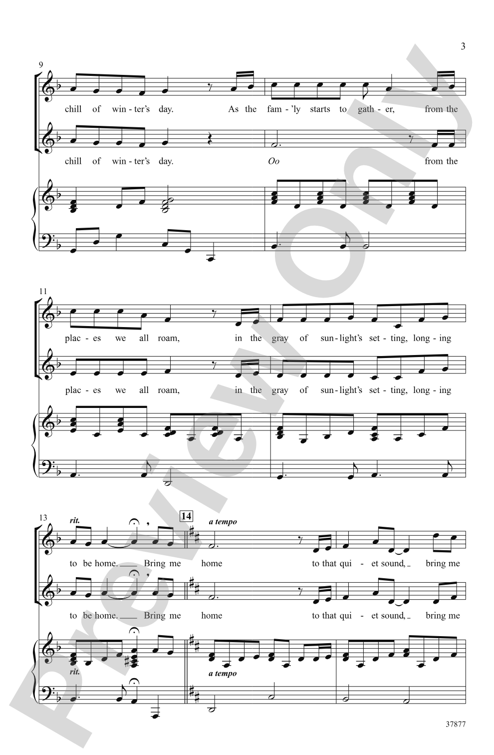 Winter, Bring Me Home: 2-Part Choral Octavo