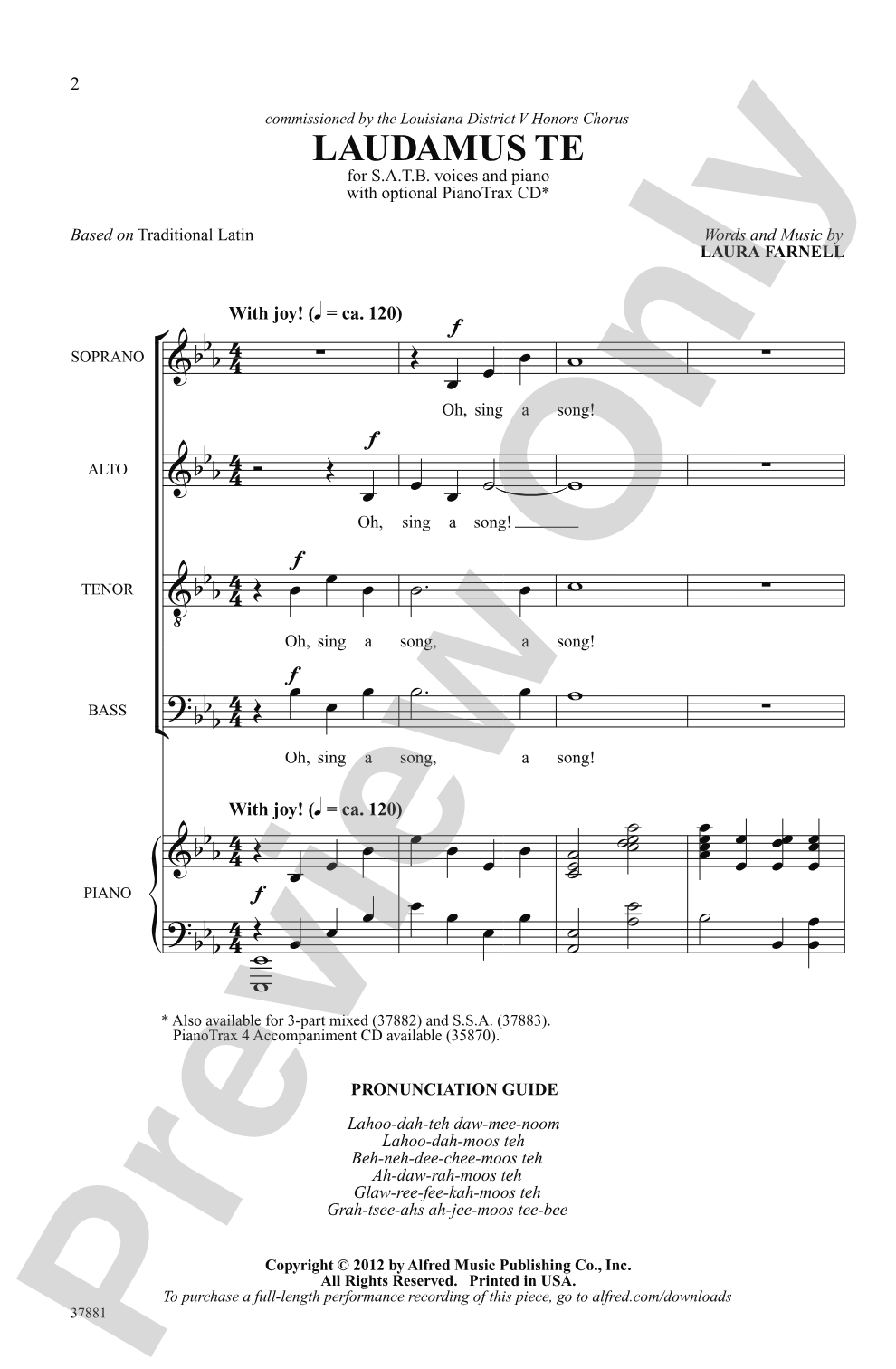 Laudamus Te: SATB Choral Octavo